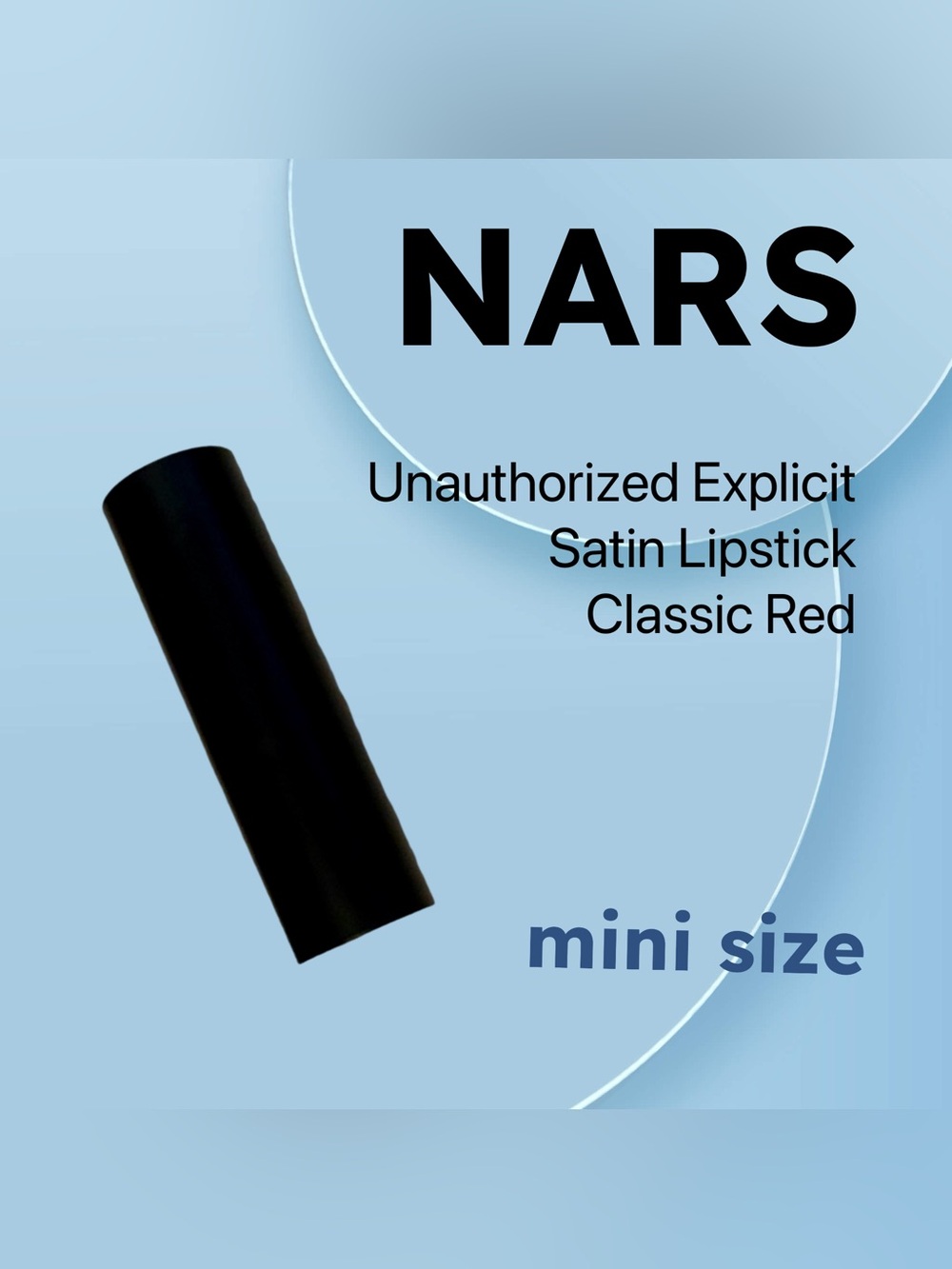 🇺🇸🆕NWOB NARS |MINI| Glam Ready Unauthorized Explicit Satin Classic Red Lipstick